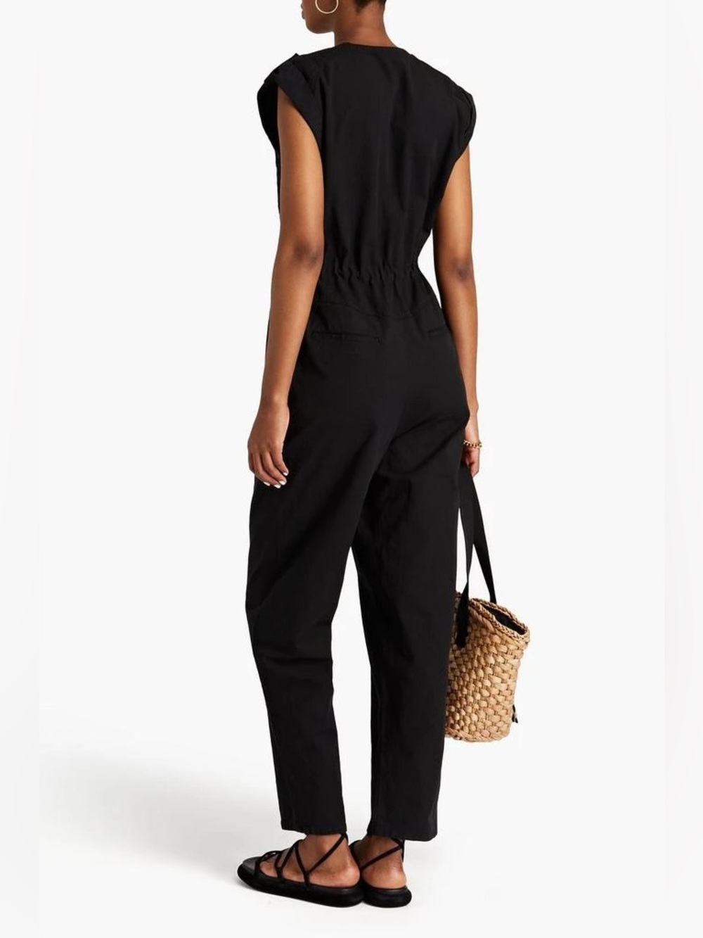 ba&sh Alia cotton-blend canvas jumpsuit - Picture 2 of 9